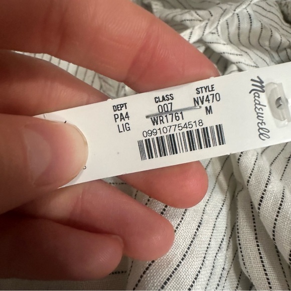 Madewell Striped Empire-Waist Midi Dress in 100% Linen - Picture 5 of 6